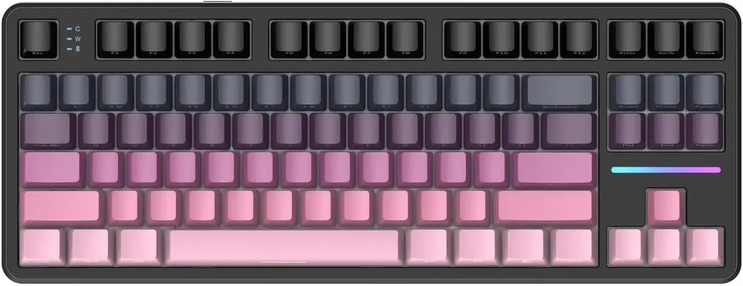 Attack Shark X87 Wireless Mechanical Keyboard,Hot Swappable Gasket Custom Gaming Keyboard RGB Backlit Gaming Keyboard 4000mAh