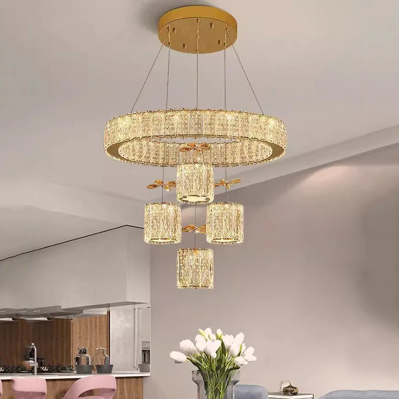 

Home Decorationpendant Lights Luxury Crystal Living Room Chandelier Dining Room Pendant Lamp Ceiling Light Indoor Lighting