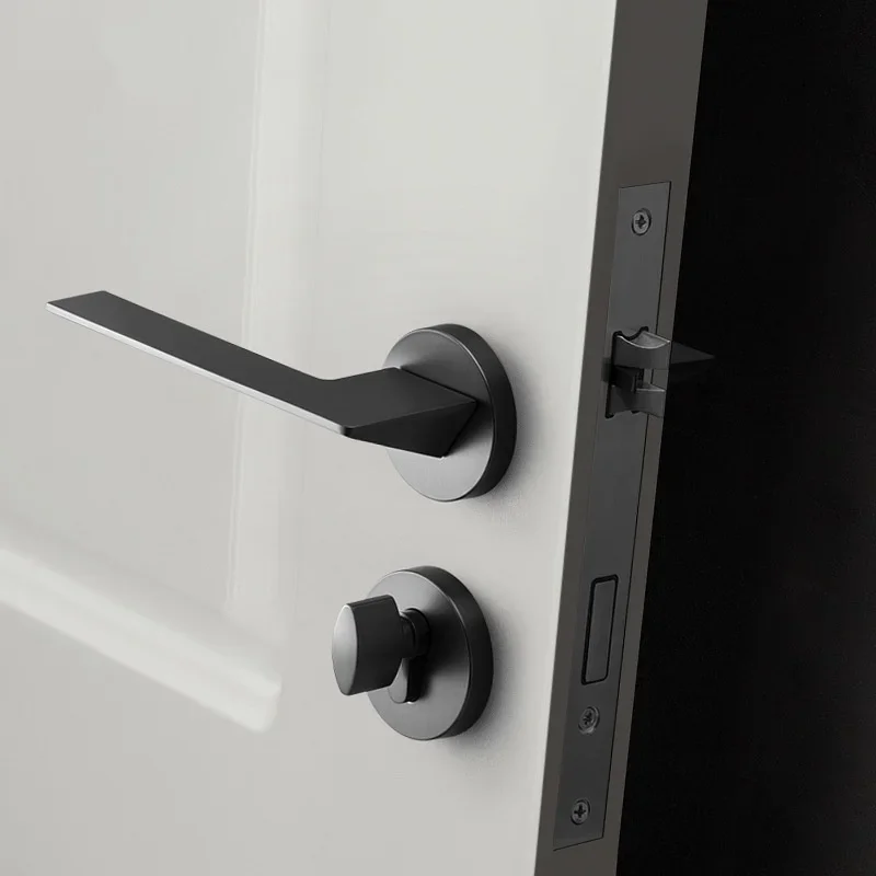 

Джун Гу, дверной замок для спальни, ванной комнаты, стильный внутренний дверной замок для ванной комнаты, простой разделенный дверной замок для спальни, магнитное поглощение, бесшумный