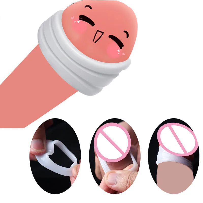 2PCS/3PCS Foreskin Correction Cock Ring Reusable Penis Rings Delay Ejaculation Male Glans Rings Sex Toys for Men Adults