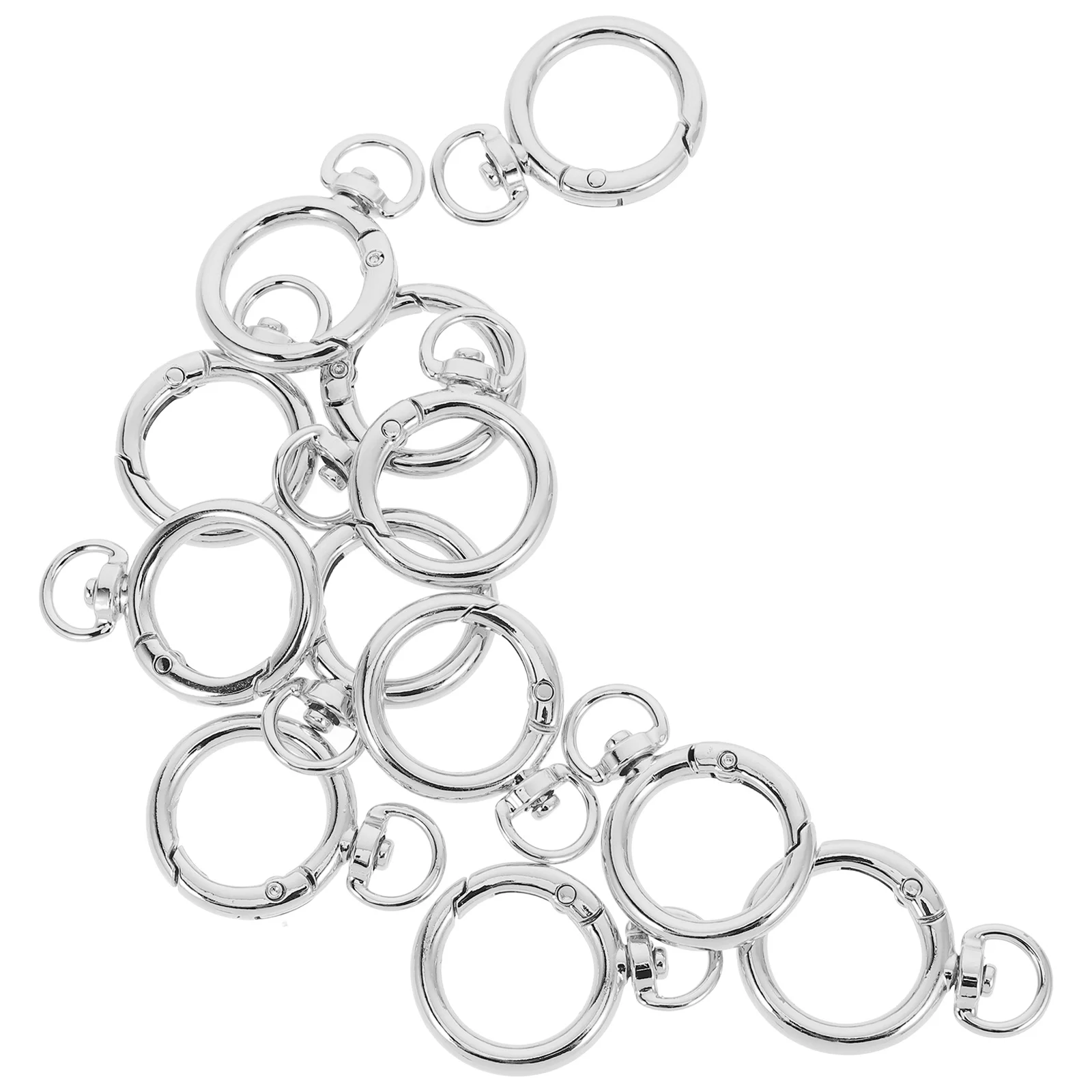 12 قطعة 25 مللي متر الذهب إنهاء خواتم ل سلاسل المفاتيح أكياس أحزمة المحافظ مشابك دوارة Crafts بها بنفسك الحرف الزناد الربيع O خواتم مستديرة #5