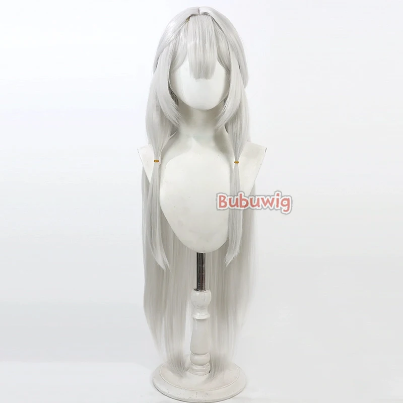 Bubuwig Synthetic Hair Akeboshi Himari Cosplay Wigs Blue Archive Akeboshi Himari 100cm Long Silver White Cos Wig Heat Resistant