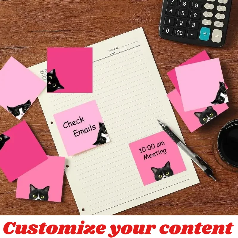 

50 Pieces 7X7CM Personalized Notes Customized Colors Office and School Supplies