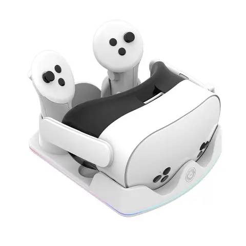 VR 액세서리 충전기 스테이션 Quest 2/3용 Meta Quest 3S용 무선 충전 도크 핸들 주최자