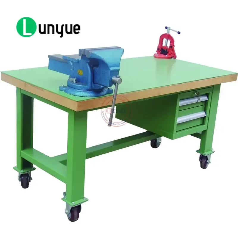 Industrial Tool Cabinet Workbench Heavy Duty Metal Storage Unit with Drawers for Garage Workshop Warehouse Organization