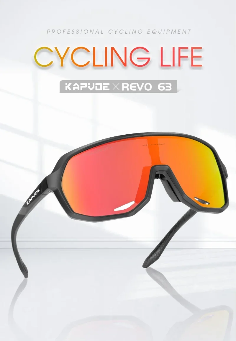 KAPVOE Photochrome Outdoor UV400 Rennrad Radfahren Brille für Männer Sport Radfahren Sonnenbrille Frauen MTB Fahren Fahrrad Brille – Detail 2