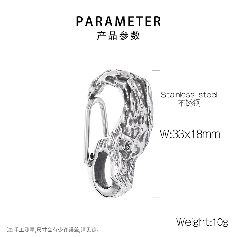 Fongten Männer Skelett Schlüssel verschluss Edelstahl Drachen Löwe DIY Schlüssel bund Verschluss Gothic Karabiner Brieftasche Schlüssel anhänger Haken für Männer – Detail 34