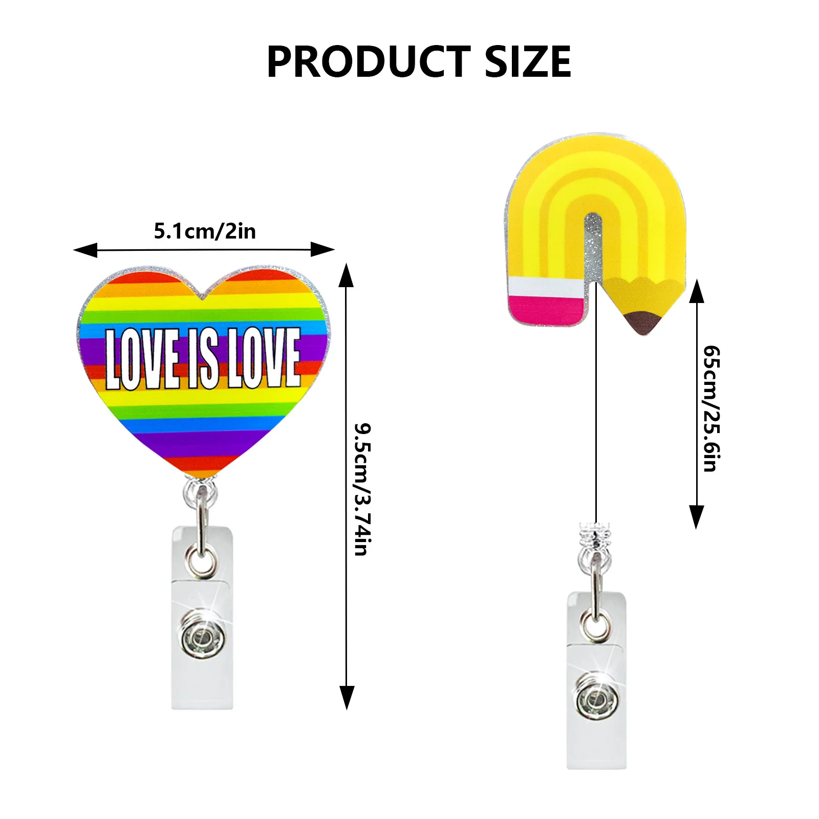 Акриловый держатель-Бейдж для медсестры с вращением на 360 градусов