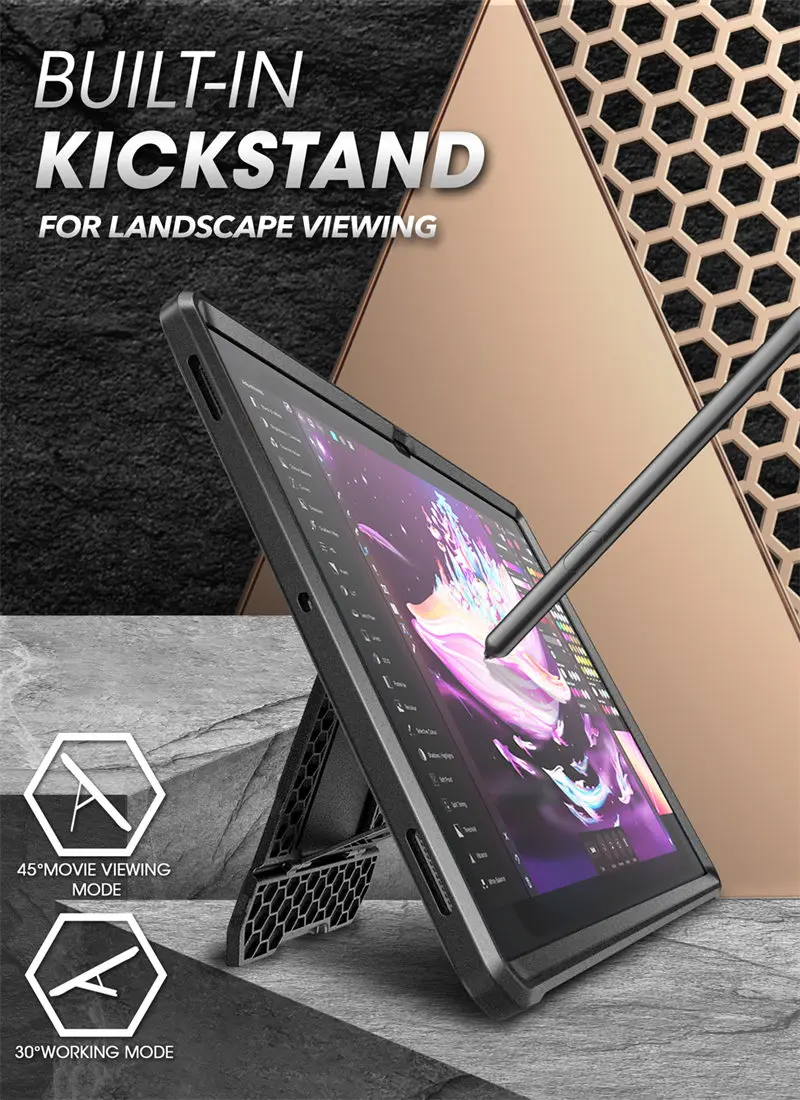 For Samsung Galaxy Tab S9 Ultra / Tab S8 Ultra Case (2022/2023) SUPCASE UB Pro with Built-in Screen Protector