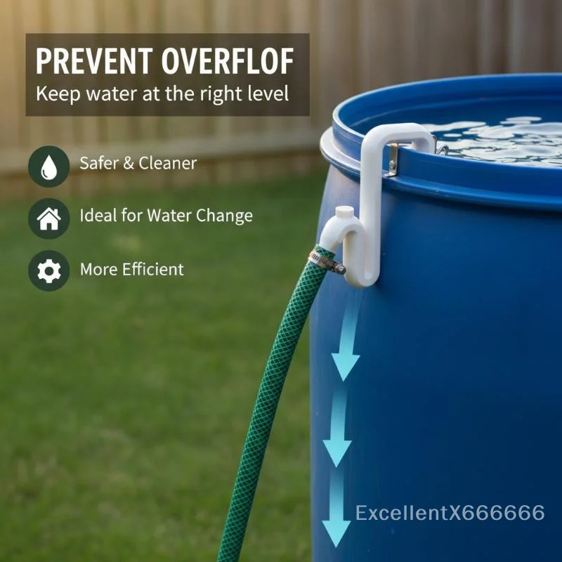 Overflow Pipe Clip - Überlaufrohrhalterung, ohne Bohren, Eimerkanten-Schlauchhalter, Wasserrohr-Befestigungsclip für