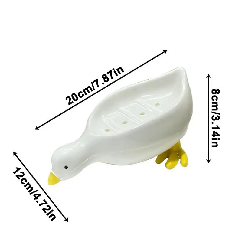 Conteneur de douche à vaisselle Regina, canard blanc mignon, auto-proximité, boîte à ventouse, accessoires pour salle de bain, salle de bain, salle de bain