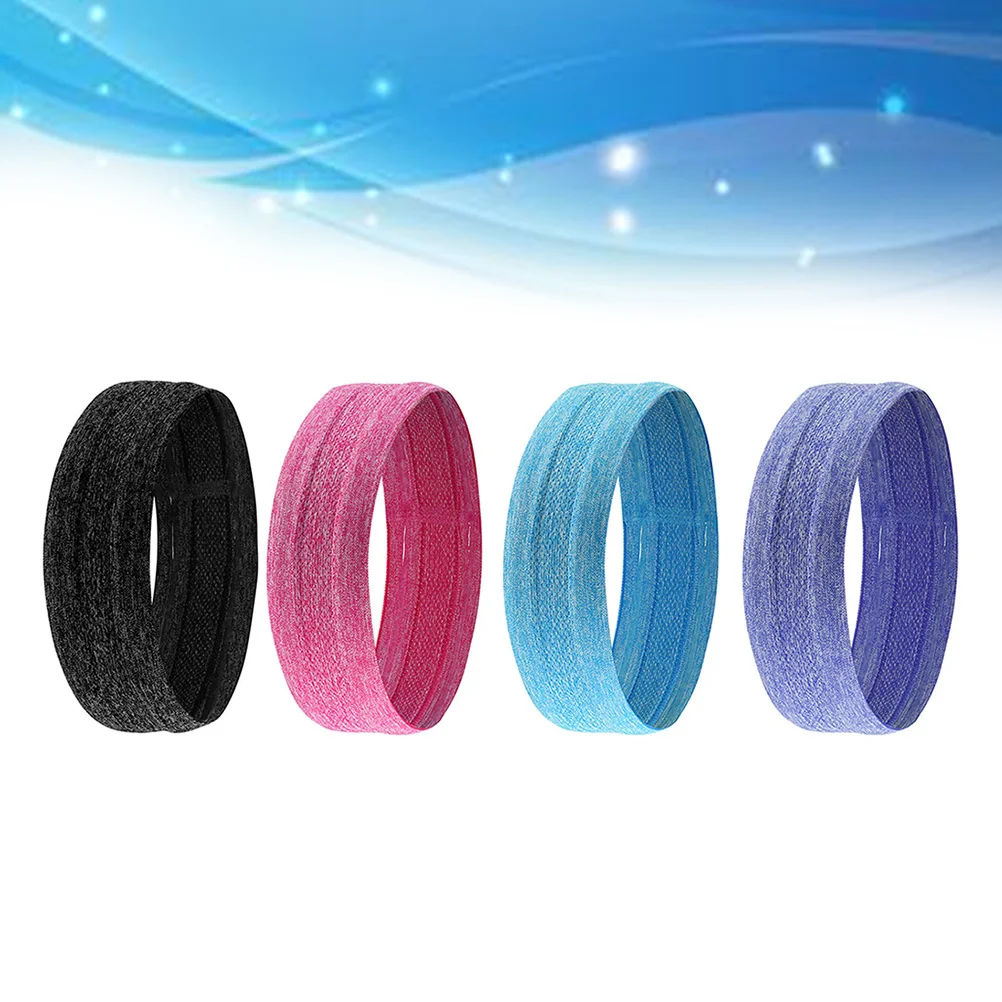 

4Pcs Fitness Headbands Breathable Elastic Sports Headband for Yoga Running Exercise Women Hairband Sweat Wicking Lightweight