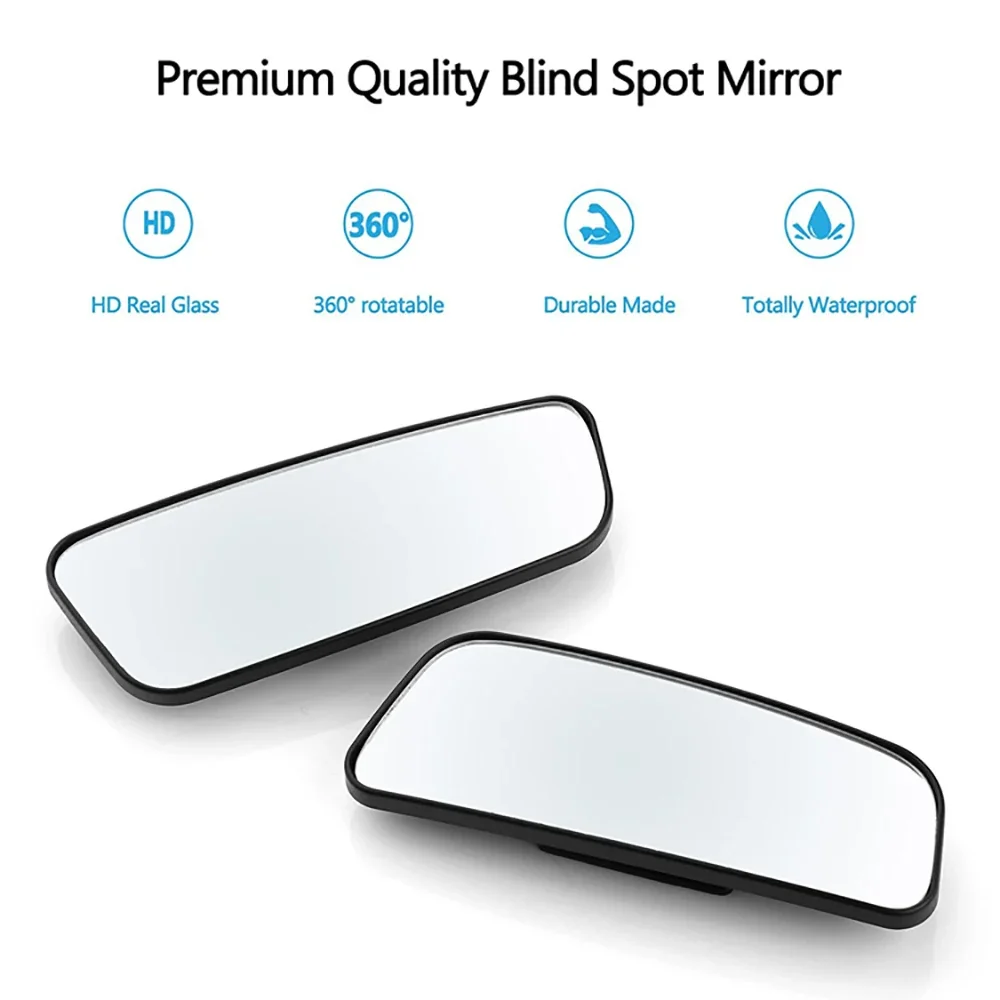 2PCS Car Side Mirrors 60 Degree Wide Angle Spherical Dead Zone Blind Spot Safety Additional Mirrors for Vehicle Safety