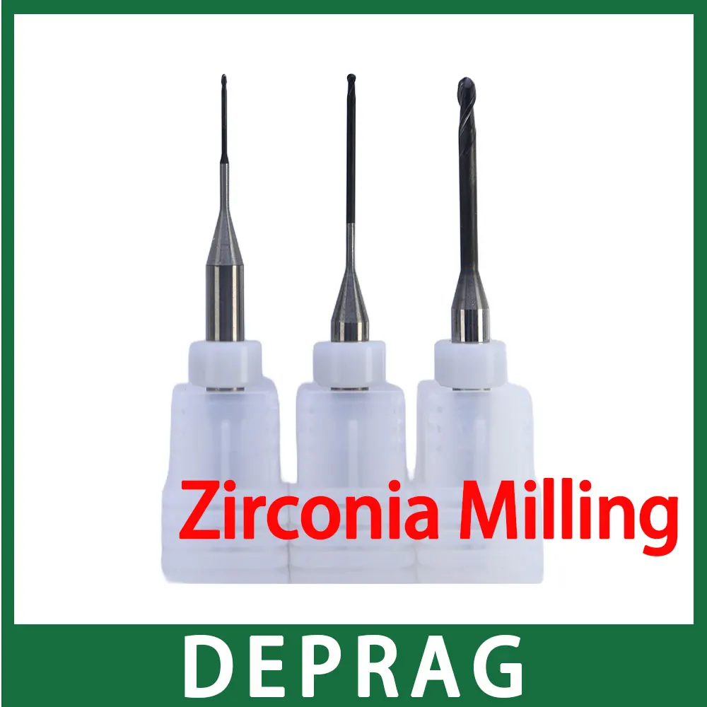 DEPRAG D52 Milling Cutters 4mm Shank for Zirconia, PMMA, PEEK, Wax,etc.