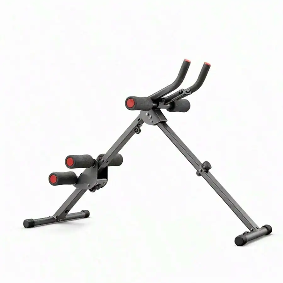 Allvendra Adjustable Abdominal Trainer, Foldable Core Cruncher Machine For Home Gym, Multi-Level Resistance, Compact Storage