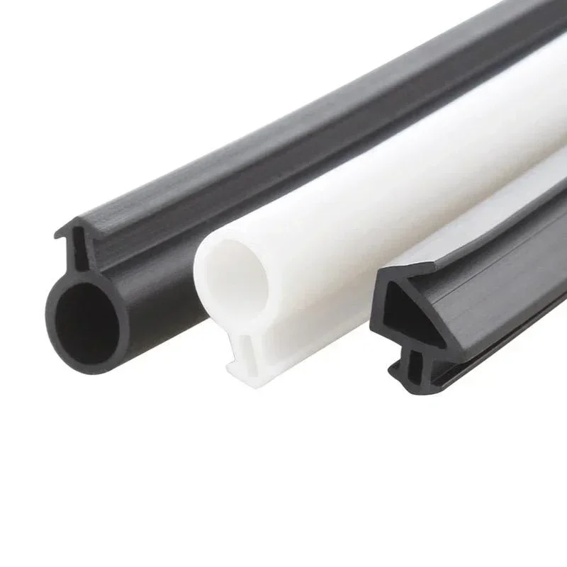 1/2/5m Bridge Aluminum Alloy Door Window Sealing Strip Slot Type Plastic Silicone Strip Sound Insulation,wind Proof Waterproof