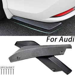 2PCS Rear Bumper Lip Wrap Splitter Side Spoiler Diffuser Canards Valance For Audi S3 S4 A3 A4 B7 B8 B9 RS S-LINE Car Accessories