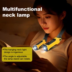 Multi-functional LED Neck Strap Reading Light Outdoor Night Running BBQ Camping Illumination Portable Hands-free Lighting