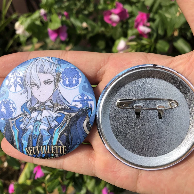 58mm ผลกระทบเกม Fontaine lynette freminet lyney wriotesley COSPLAY Badge spte tinplate อุปกรณ์ aksesoris Bros