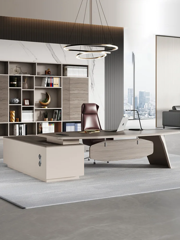 Boss Table, Simple Modern President Table, Supervisor, Office Table, Light Luxury, Office Desk And Chair