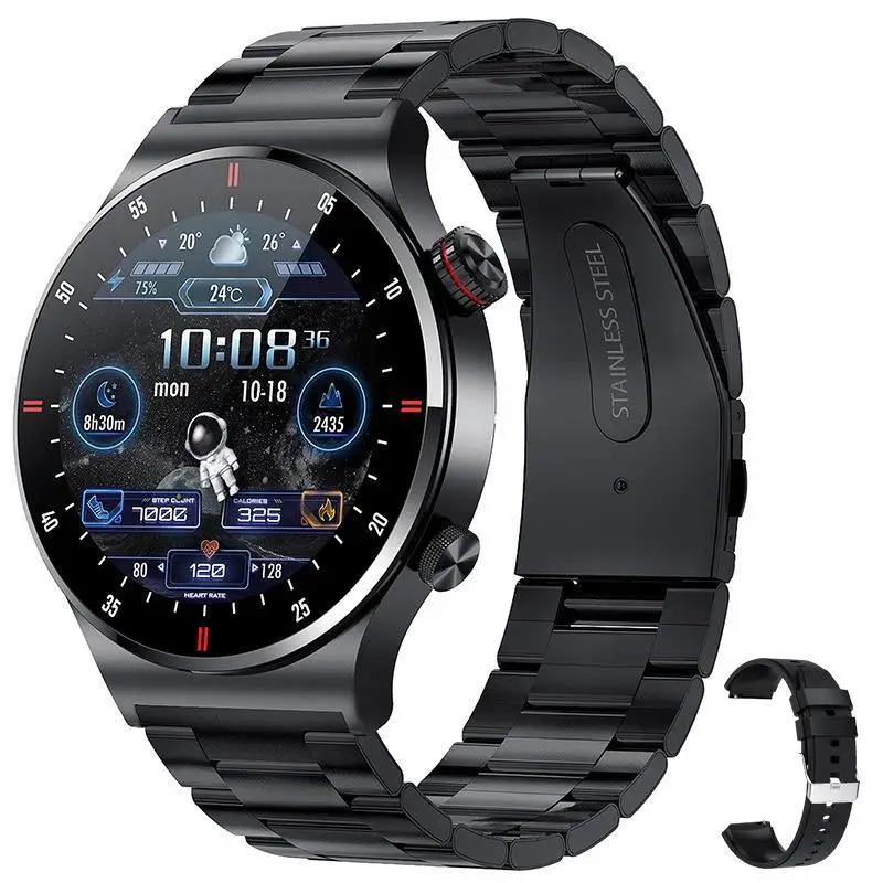 Sports Smartwatch QW33 BT Call Information Push Custom Watchface 1.28Inch IPS Color Screen Multi-sport Modes Heart Rate Monitor