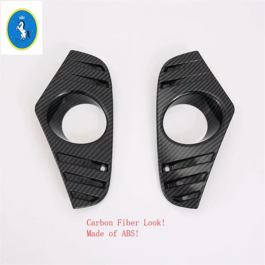 Car Accessories Front Head Bumper Fog Lights Lamps Decor Cover Trim For TOYOTA RAV4 RAV 4 XA50 2019 - 2022 Chrome / Carbon Fiber