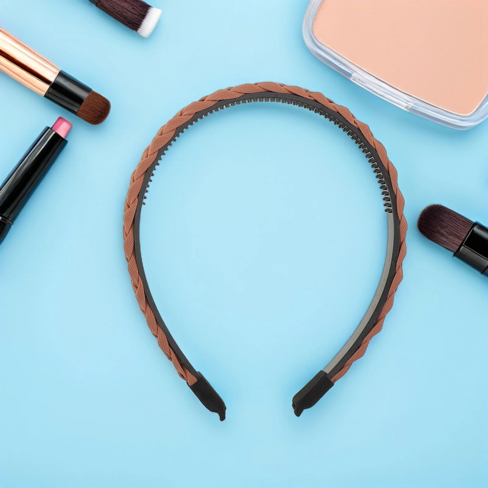 

4 шт. плетеные повязки на голову с зубцами, нескользящий обруч для волос для женщин и девочек, мытье лица, аксессуары для фитнеса, повязка для волос с косой