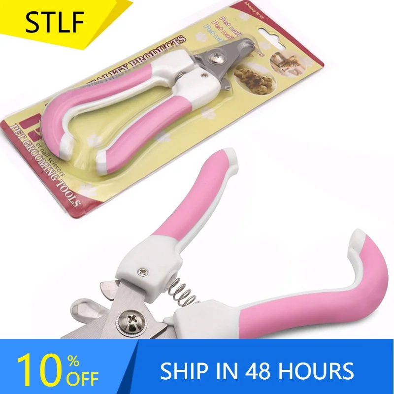 Professional Stainless Steel Pet Nail Clippers with Safety Guard Dog Cat Claw Trimmer File