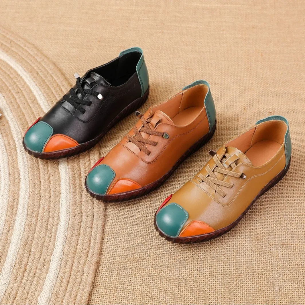 

Women's Shoes,Middle-aged Soft Leather Anti-slip Summer Shoes Casual Ladies Flip-flops Sandal Outside and Home