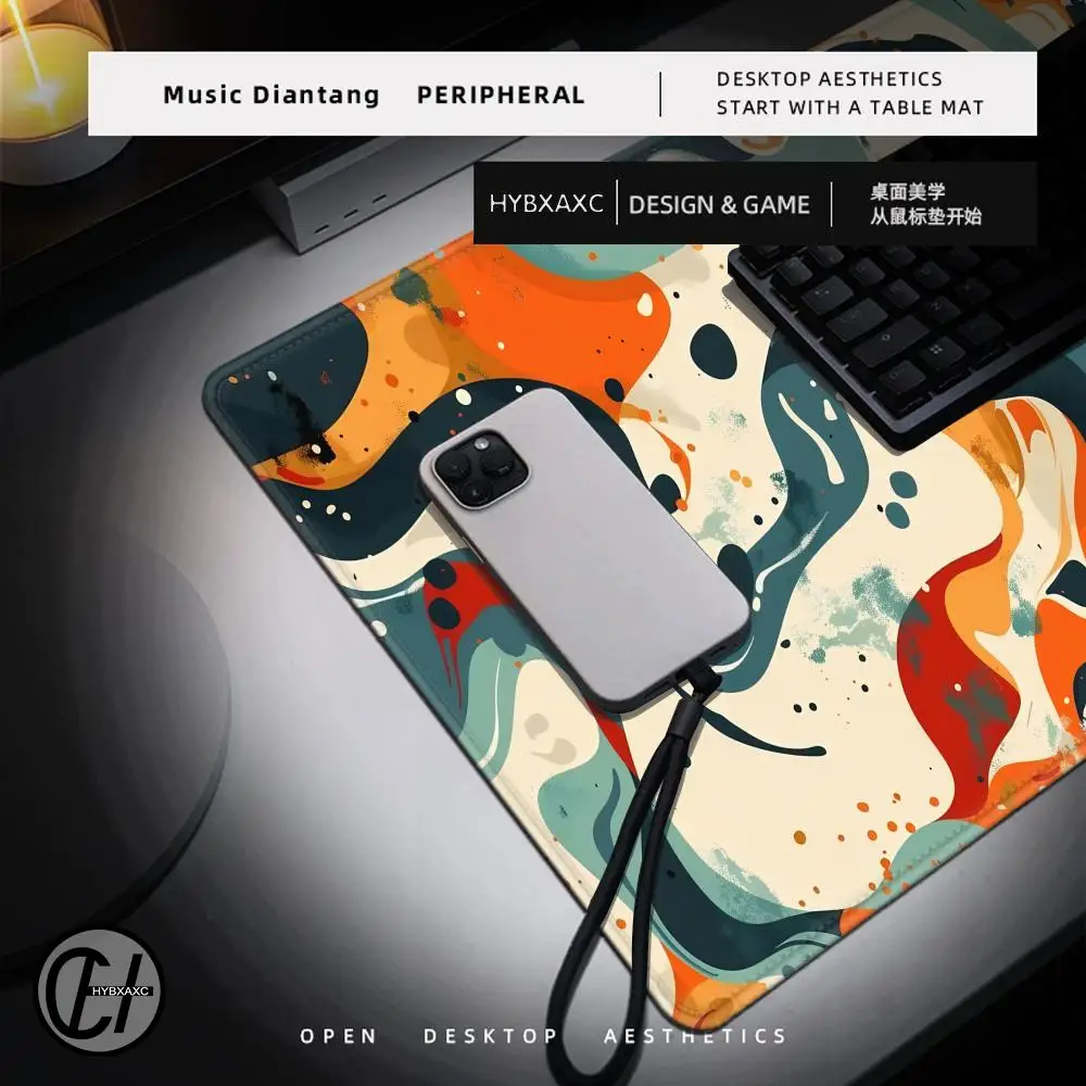 HYBXAXC HD Large Abstract Art Gaming Mouse Pad Non-Slip Rubber Base, Desk Mat for Gamers and Office Use Perfect Gift for Friends
