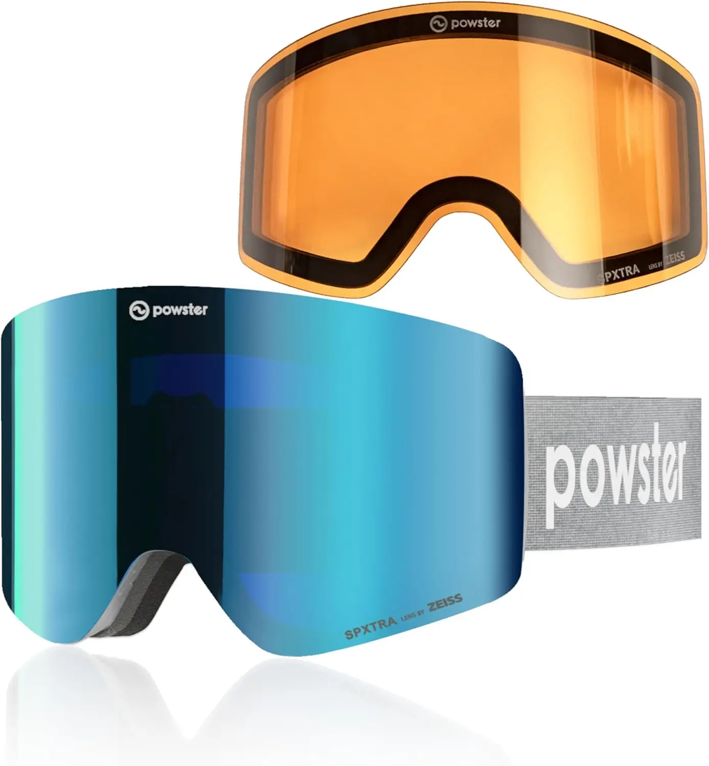 Ski Goggles Snow OTG Snowboard Goggles Magnetic Interchangeable Lens Frameless UV Protection Anti-fog mobile Skating