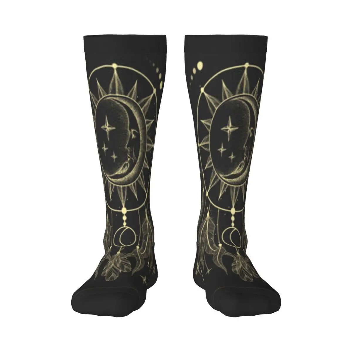 Unisex Socks Breathable Long Business Harajuku Socks Magic Witchcraft Card Dream Catcher Sox Sokken for Outdoor Sports