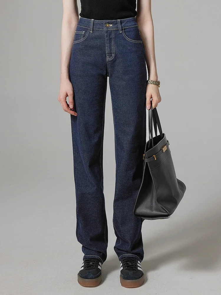 

Lipez женские прямые джинсы со средней посадкой, свободный крой, оригинальные цветные утягивающие длинные брюки, хлопковые эластичные джинсовые повседневные брюки