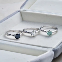 JoyceJelly S925 Ring With 1CT D Color Moissanite Diamond Female Classical Sterling Silver 925 Jewelry For Wedding Engagement