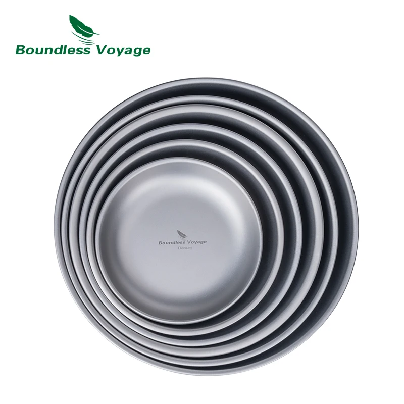 Boundless voyage titanová talíře nádobí podšálek outdoorové domácí potravina bedna na láhve kolo dinnerware odolný nádobí stohovatelná servírovací talíř