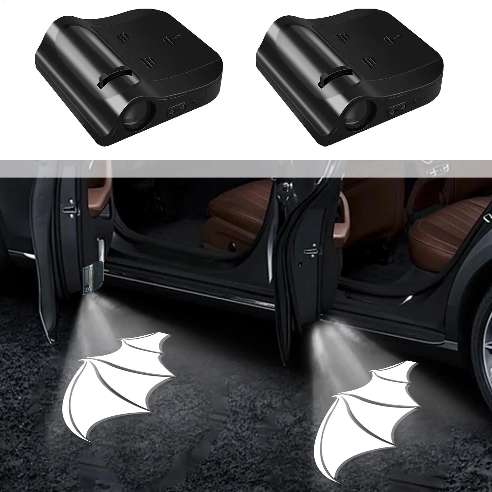 Welcome Lights For Cars Wings Car Courtesy Welcome Lights 2 Pieces Floor Lighting Accessories Cool Automatic Ambient Lamps For