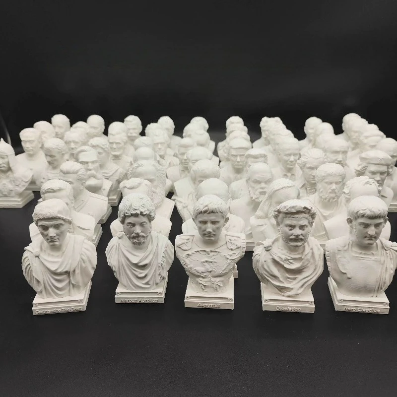 Roman Emperor Bust Model Augustus Octavian Marcus Aurelius Constantine Great Emperor Decorative Handicraft 3D Printed Figurine