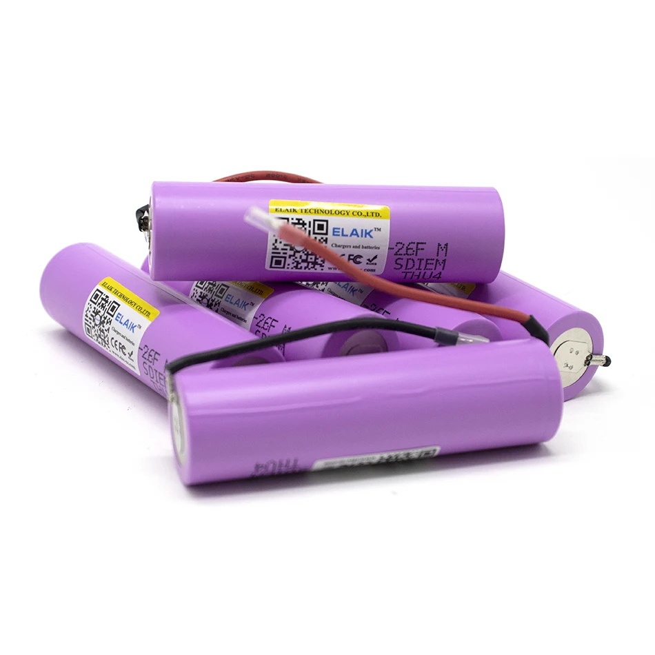 18650 2600mah batterie batterie ICR18650-26FM 20a décharge li-ion batterie 15a cellule batterie bricolage ligne