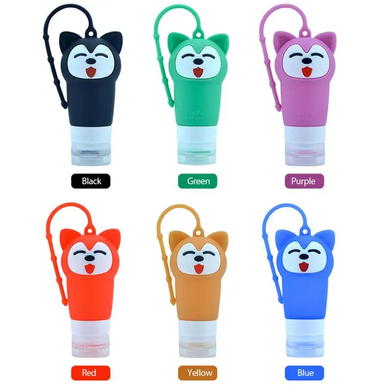 Portable Cartoon Empty Bottle With Deduction Points Handwashing Refillable Children Cute Travel Bottle Storing Emulsion Bottle