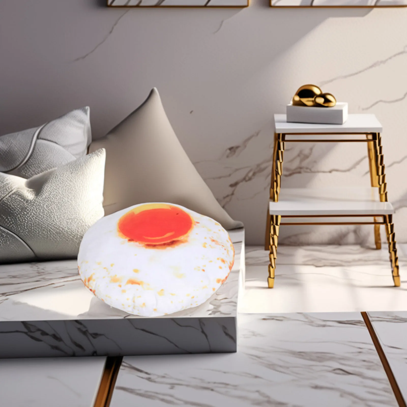 Morbido cuscino a forma di uovo Cuscino decorativo ispirato al cibo creativo per soggiorno, divano, camera da letto, divertente articolo unico per la decorazione della casa