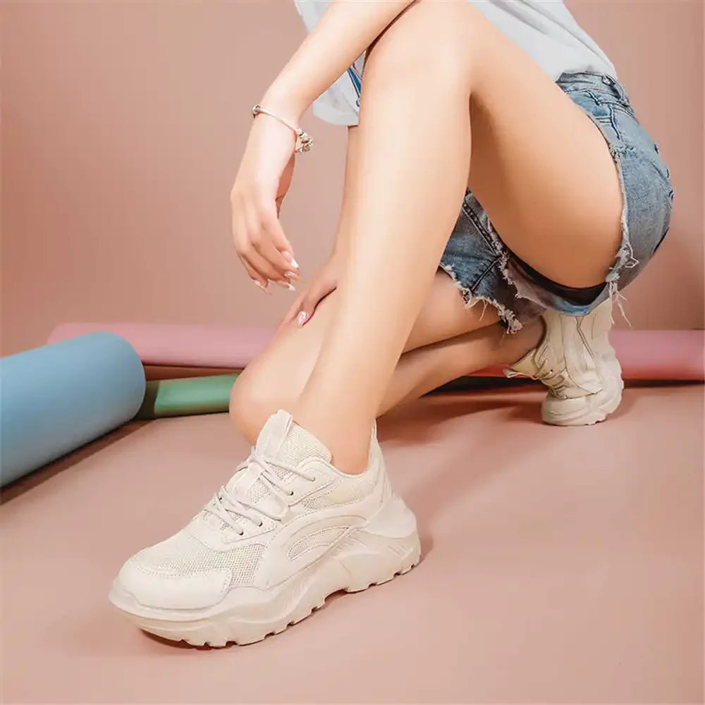 Size 39 Platforme Brown Women Sneakers Skateboarding Beige Women\'s Sports Shoes Ladies Trainer Training Sabot In Offers