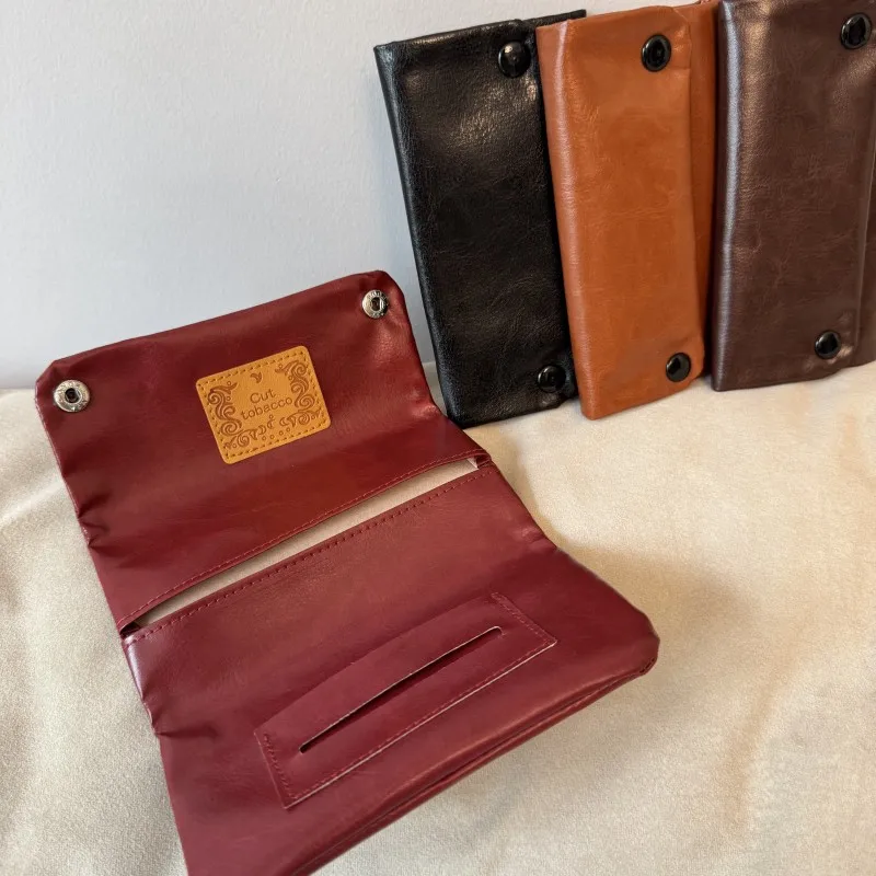 PU Leather Tobacco Bag Rolling Paper Pouch Wallet Cigarette Holder Smoking Accessories