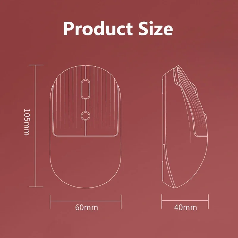 Gaming Mouse Rechargeable 2.4G Wireless Mouse Mute Ergonomic Mouse for PC Gamer Computer Laptop LED Backlit Silent Magic Mice