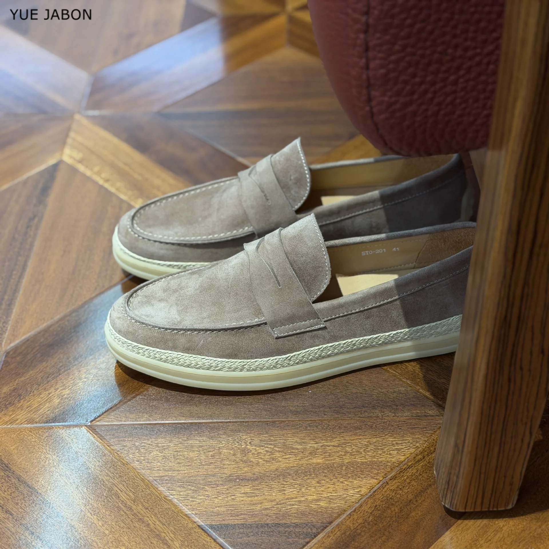 New Model Genuine Leather Platform Loafers Slip On Men's Daily Casual Height-Increasing Shoes - Lazy Beanie Shoes Autumn