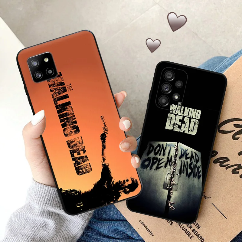 The Walking Dead Silicone Black Phone Cases for Samsung Galaxy A54 5G A04 A03 A34 A01 A02 A50 A70 A40 A30 A20 S A10 E Cover