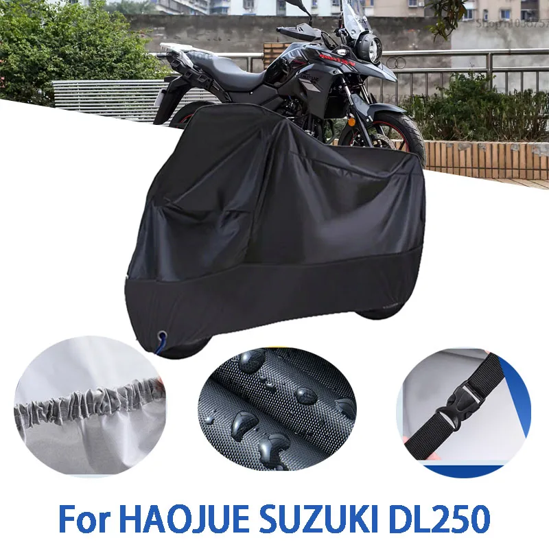 

Motorcycle Full Covers For HAOJUE SUZUKI DL250 Car Outdoors Sun Protection Dust No Ear Thickened Oxford Clothcover Accessories