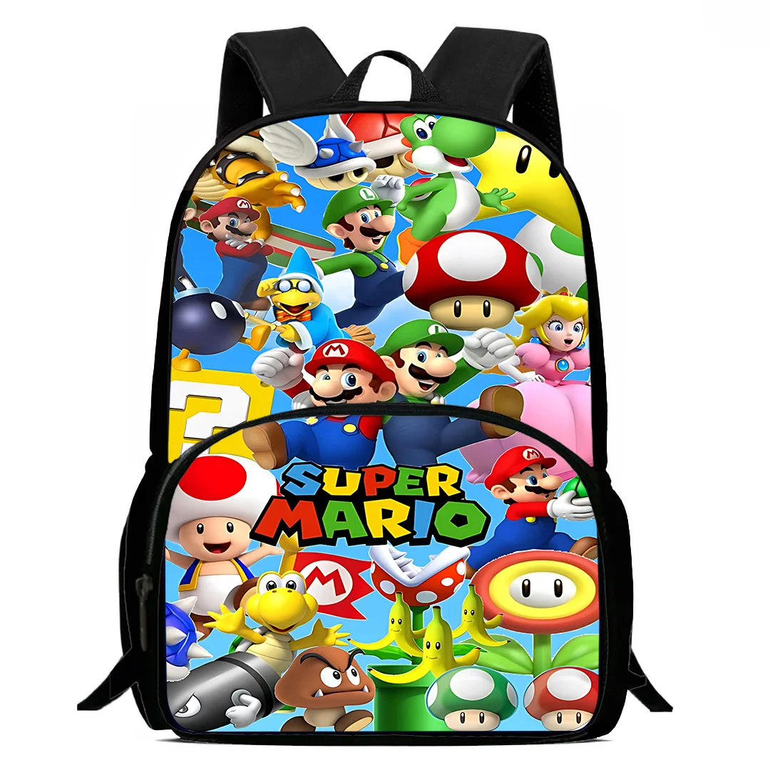 M-Marios-Mochila de Grande Capacidade Infantil, Mochila Escolar Durável, Mochila de Acampamento, Meninos e Meninas, Estudante, Bonito