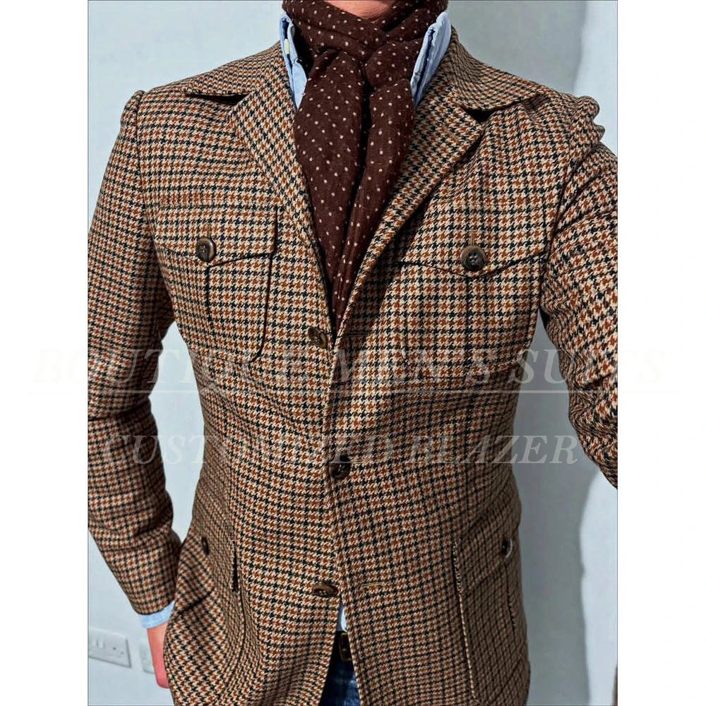 

Customzied Men's Suits Formal Single Breasted Notch Lapel Slim Fit 1 Piece Jacket Fashion Skinny Male Clothing Outfits Costume