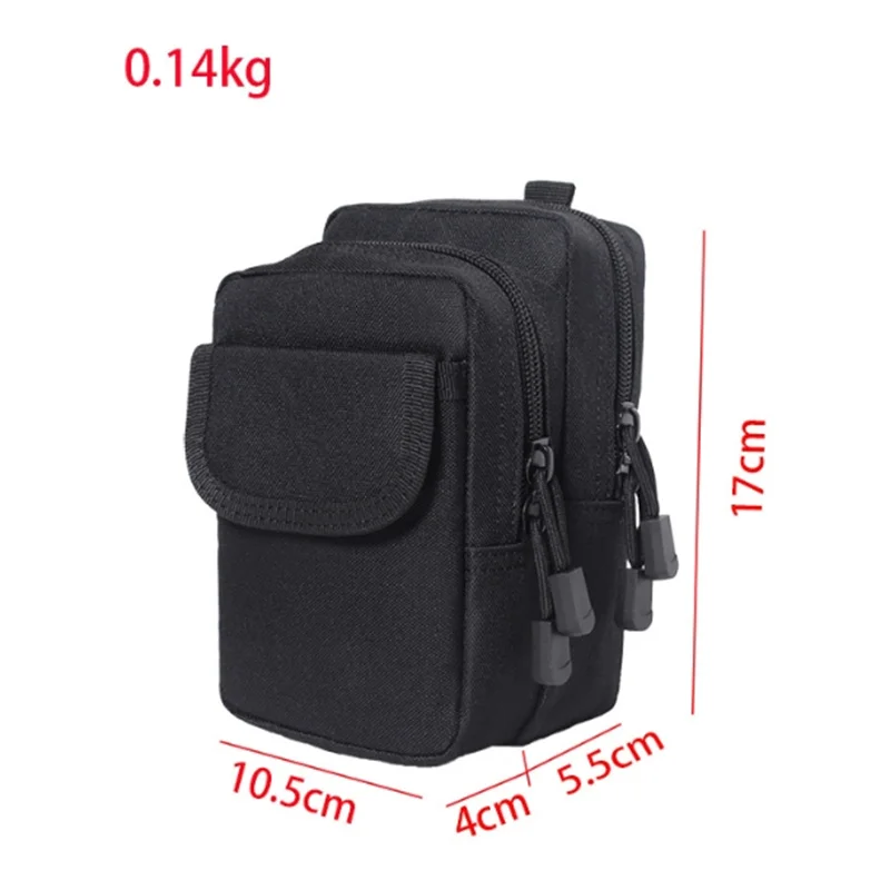 1PC Black Waist Pouch Waist Bag For Men Small Phone Pocket Belt Pack Hunter Waist Pack Running Hiking Camping Pouch Travel Bags