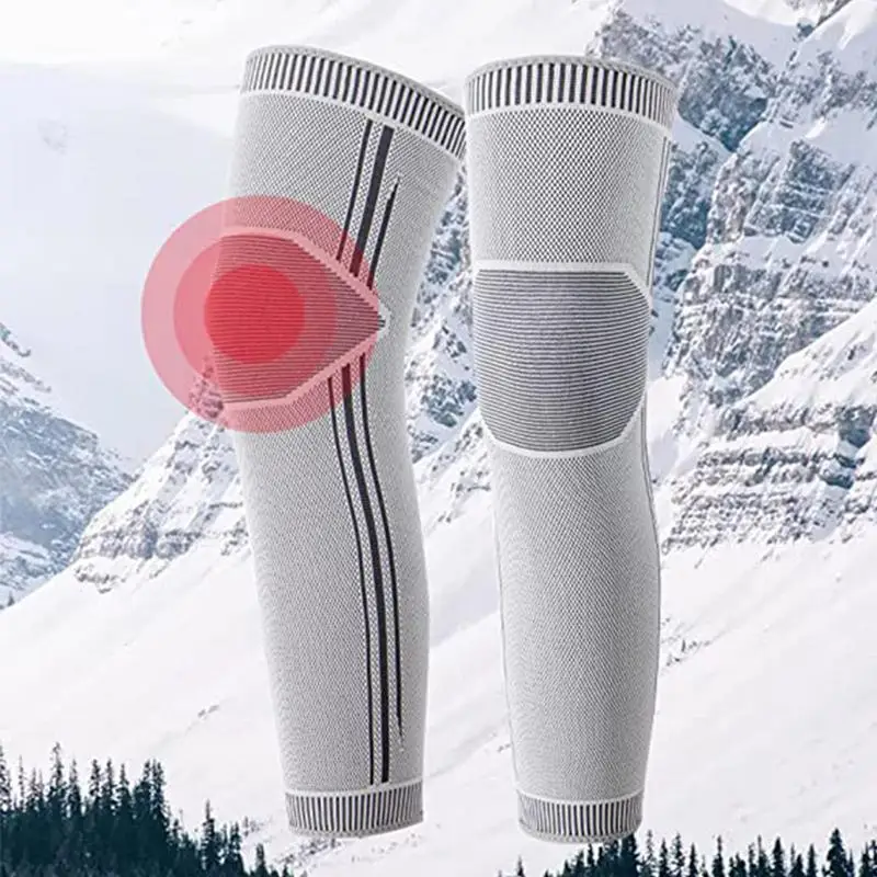 Rodilleras térmicas cálidas para invierno, mangas elásticas para mejorar la circulación, alivio del dolor de las articulaciones
